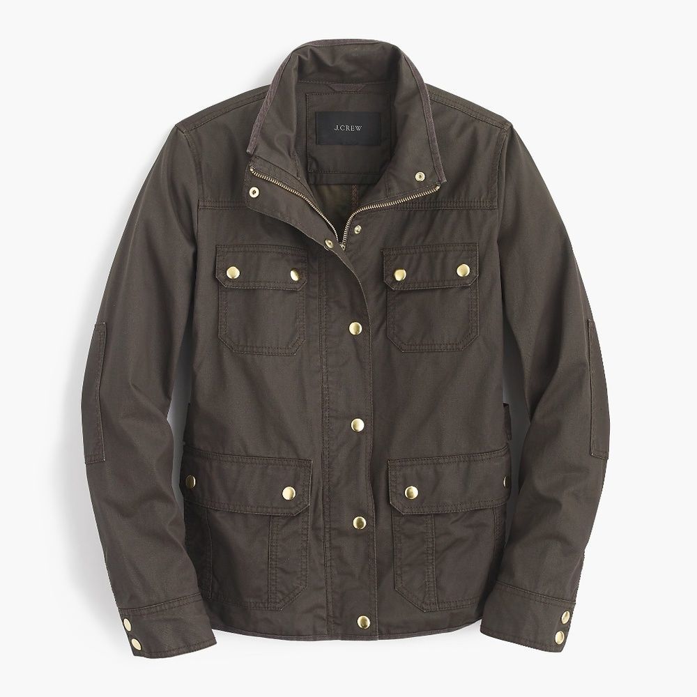 New JCREW Size XXS The Downtown Field Jacket Mossy Brown